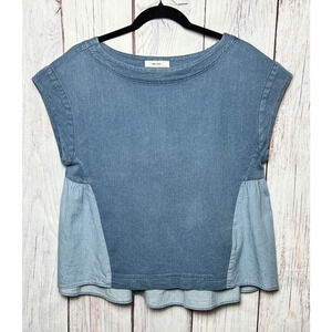 Niko And… Super Cute Women’s Blouse Blue Relaxed Fit Lightweight Size S or M